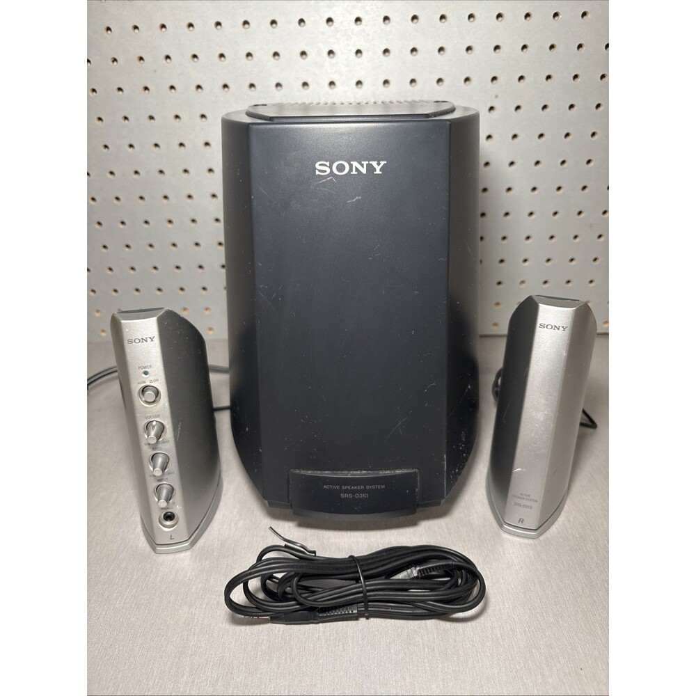 Sony SRS-D313 Active Speaker System Computer Speakers w/ Amplifier & Subwoofer￼